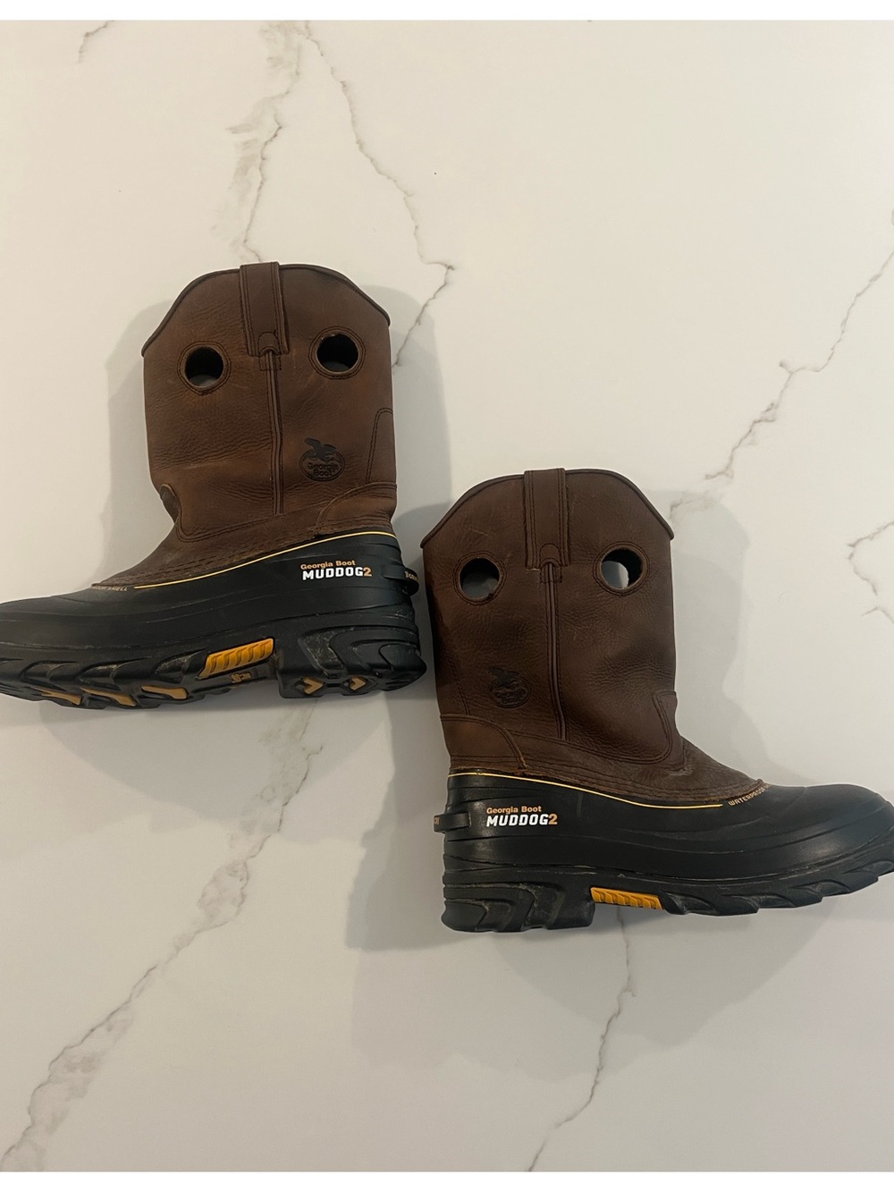 Georgia Boot Men 10M Muddog 11" Waterproof Work Boots GB00229TS Dark Brown - Picture 9 of 11